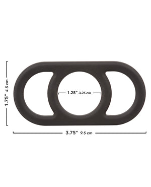 Alpha Liquid Silicone Alpha Liquid Silicone Commander Cock Ring - Black - Image 3