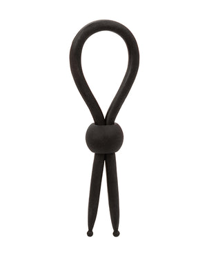Alpha Liquid Silicone Alpha Liquid Silicone Lasso Cock Ring - Black - Image 2