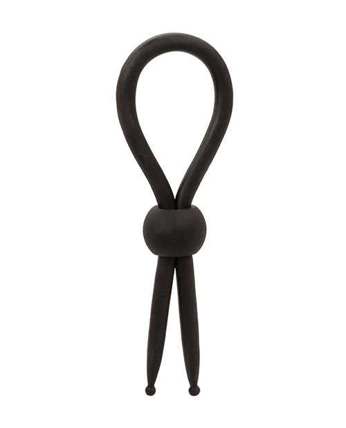 Alpha Liquid Silicone Alpha Liquid Silicone Lasso Cock Ring - Black - Image 2