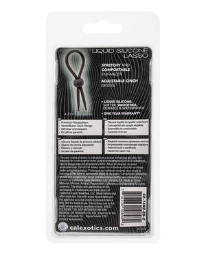 Alpha Liquid Silicone Alpha Liquid Silicone Lasso Cock Ring - Black - Image 4