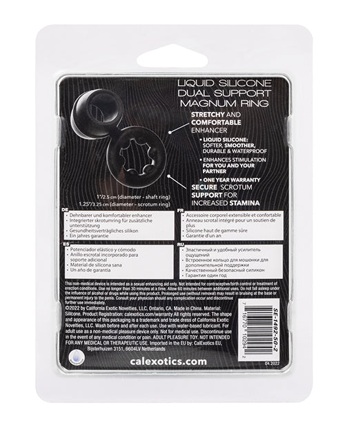 Alpha Alpha Liquid Silicone Dual Magnum Ring - Black - Image 2