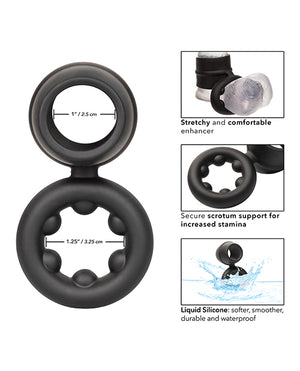 Alpha Alpha Liquid Silicone Dual Magnum Ring - Black - Image 5