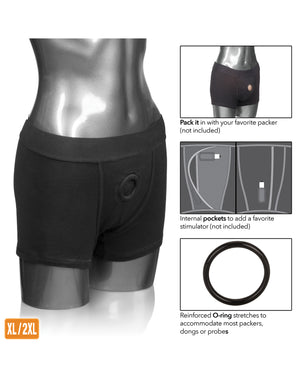 Packer Gear Packer Gear Boxer Brief Harness XL/2XL - Black - Image 3