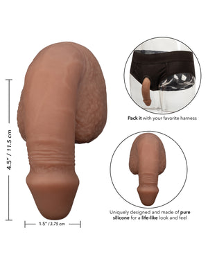 Packer Gear Packer Gear 5" Silicone Packing Penis - Brown - Image 5