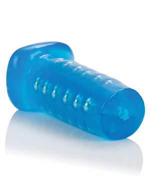 Basic Essentials Basic Essentials Beaded Masturbator - Blue - Image 5