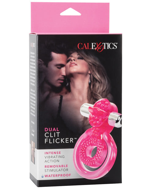 Couple's Enhancers Dual Clit Flicker - Pink - Image 2
