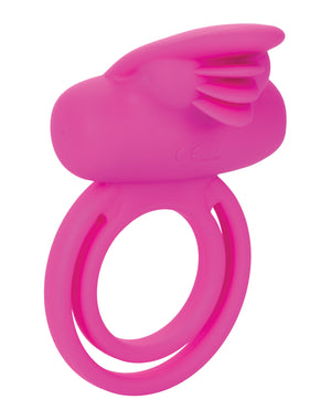 Couple's Enhancers Silicone Rechargeable Dual Clit Flicker Enhancer - Pink - Image 4
