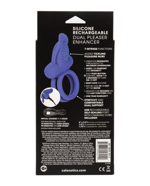 Couple's Enhancers Couple's Enhancers Silicone Rechargeable Dual Pleaser Enhancer - Blue