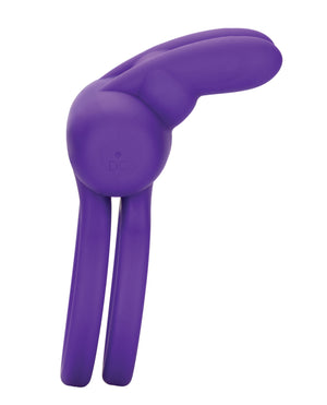 Couple's Enhancers Silicone Rechargeable Rockin' Rabbit Enhancer - Purple - Image 4