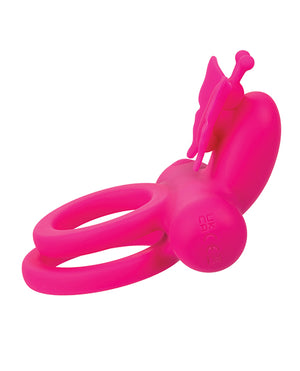 Silicone Rechargeable Silicone Rechargeable Butterfly Dual Ring - Image 4