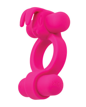Couple's Enhancers Couple's Enhancer Silicone Rechargeable Rockin' Rabbit Enhancer - Fuchsia - Image 2