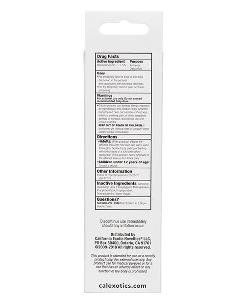 California Exotic Novelties Tush Eze Desensitizing Gel - 1.5 oz