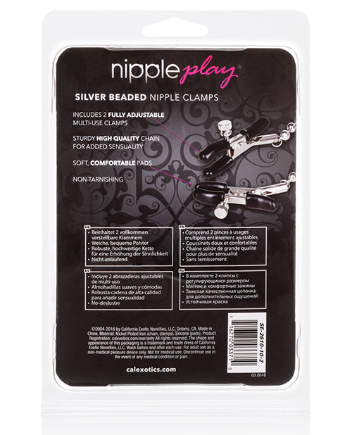 Nipple Play Nipple Play Silver Beaded Nipple Clamps - Image 2