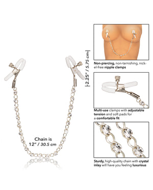 Nipple Play Nipple Play Crystal Nipple Clamps - Clear - Image 5