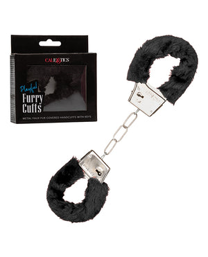 California Exotic Novelties Playful Furry Cuffs - Black