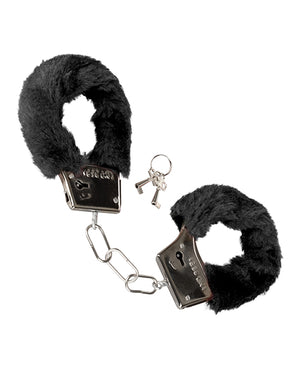 California Exotic Novelties Playful Furry Cuffs - Black - Image 5