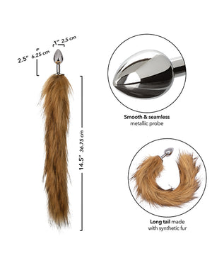 Running Wild Running Wild Brown Tail Metallic Anal Probe - Image 3