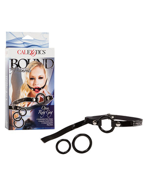 Bound by Diamonds Bound by Diamonds Open Ring Gag - Black - Image 2