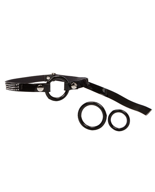 Bound by Diamonds Bound by Diamonds Open Ring Gag - Black
