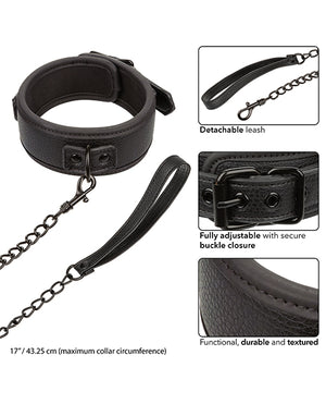 Nocturnal Nocturnal Collection Detachable Collar &amp; Leash - Black - Image 4