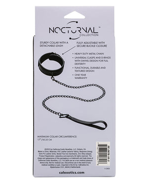 Nocturnal Nocturnal Collection Detachable Collar &amp; Leash - Black - Image 5