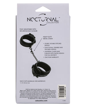 Nocturnal Nocturnal Collection Adjustable Ankle Cuffs - Black - Image 4