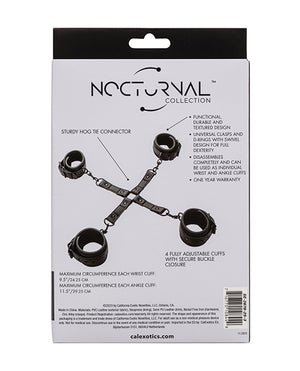 Nocturnal Nocturnal Collection Adjustable Hog Tie - Black - Image 4