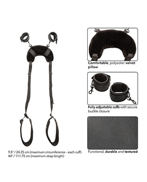 California Exotic Novelties Nocturnal Collection Position Strap w/Pillow - Black - Image 3