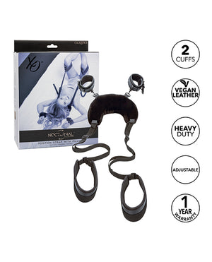 California Exotic Novelties Nocturnal Collection Position Strap w/Pillow - Black - Image 4