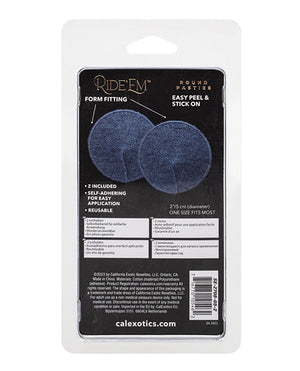 Ride 'Em Ride 'Em Premium Denim Collection Round Pasties - O/S - Image 5