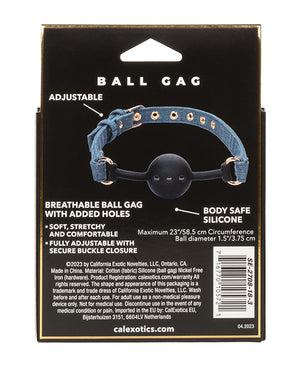 Ride 'Em Ride 'Em Premium Denim Collection Ball Gag - Image 5