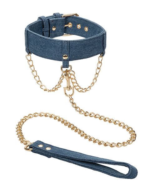 Ride 'Em Ride 'Em Premium Denim Collection Collar w/Leash - Image 2