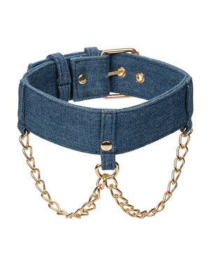 Ride 'Em Ride 'Em Premium Denim Collection Collar w/Leash - Image 3