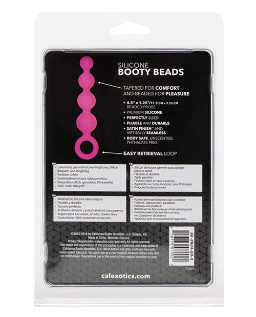 Pleasure Beads Calexotics Silicone Booty Beads - Pink