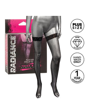 Radiance Radiance Thigh High Stockings - Black Plus Size - Image 4