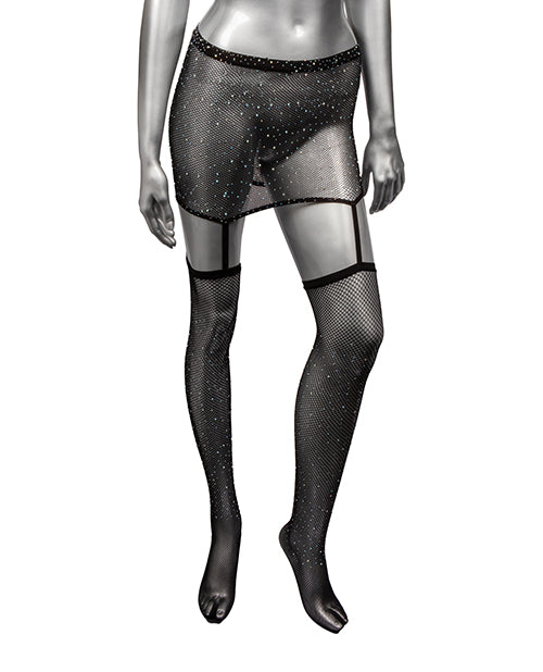 Radiance Radiance One Piece Garter Skirt w/Thigh Highs - Black O/S - Image 2