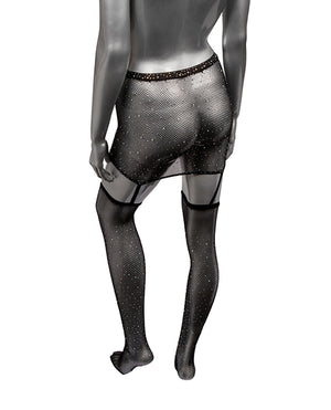Radiance Radiance One Piece Garter Skirt w/Thigh Highs - Black O/S - Image 3