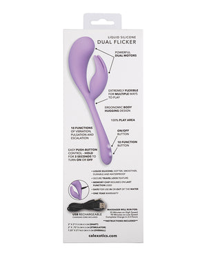 Elle Elle Liquid Silicone Dual Flicker - Purple - Image 5
