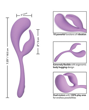 Elle Elle Liquid Silicone Dual Flicker - Purple - Image 3