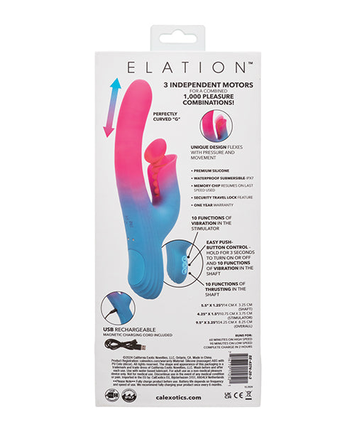 Elation Elation Thrusting Dual Stimulator - Blue/Pink