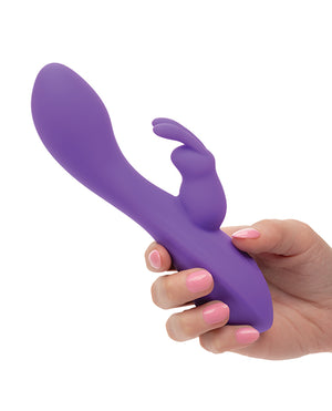 Flex Flex Bend &amp; Hold Double Rumbler Rabbit Massager - Purple - Image 4
