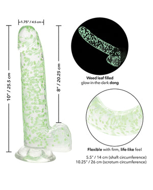 Naughty Bits Naughty Bits I Leaf Dick Glow In The Dark Weed Leaf Dildo - Image 5