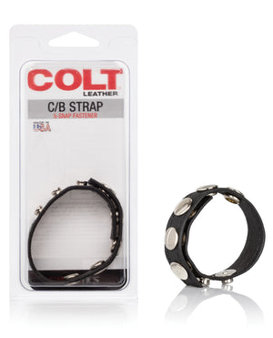Colt COLT Leather C/B Strap 5 Snap Fastener - Black - Image 5