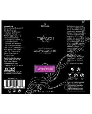 Sensuva Sensuva Me &amp; You Massage Oil - 4.2 oz Sweet Secrets - Image 2