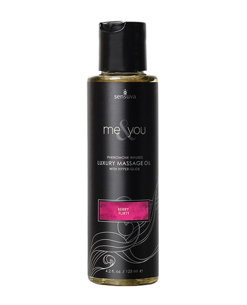 Sensuva Sensuva Me &amp; You Massage Oil - 4.2 oz Berry Flirty