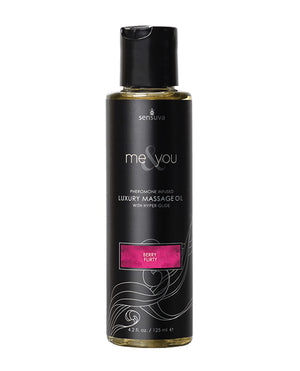 Sensuva Sensuva Me &amp; You Massage Oil - 4.2 oz Berry Flirty