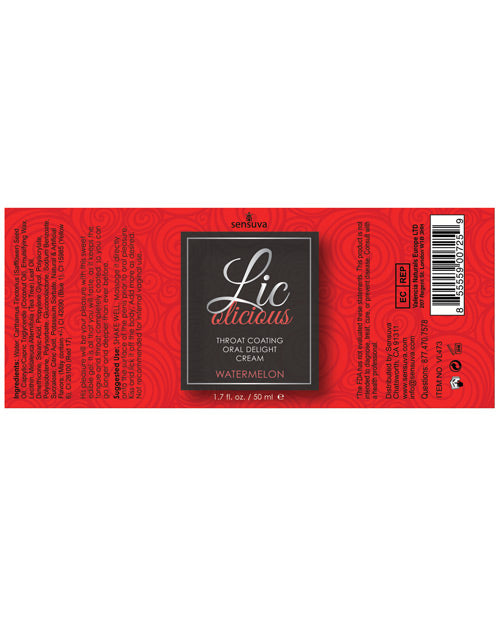 Lic O Licious Lic O Licious Oral Delight Cream - 1.7 oz Bottle Watermelon - Image 2