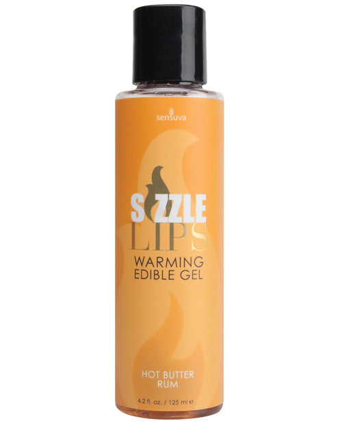 Sensuva Sizzle Lips Warming Gel - 4.2 oz Bottle Butter Rum - Image 2