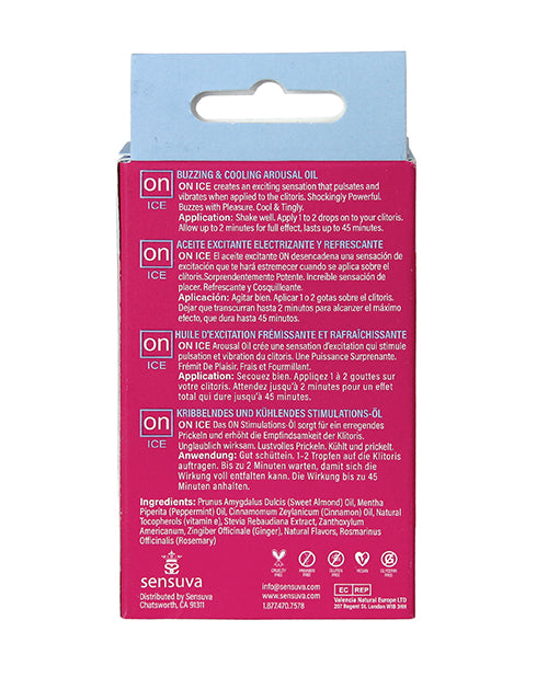 On ON Ice Buzzing &amp; Cooling Female Arousal Oil Medium Box - 5 ml Bottle - Image 2