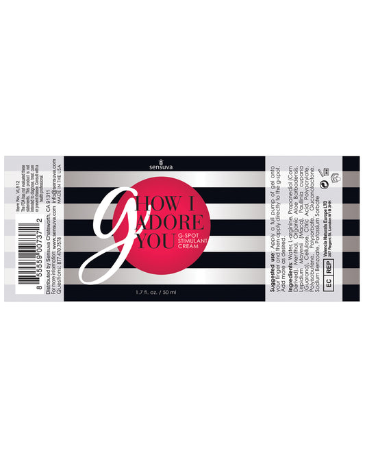 Sensuva Sensuva G How I Adore You - 1.7 oz